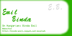 emil binda business card
